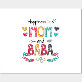 Happiness Is A Mom And Baba Wildflower Happy Mother's Day Posters and Art